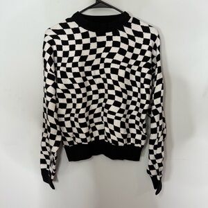 Monochrome Checkered Sweater